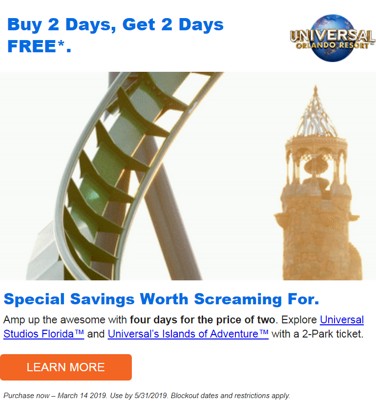 $750 Off Universal Orlando Promo Codes & Coupons - January ...
